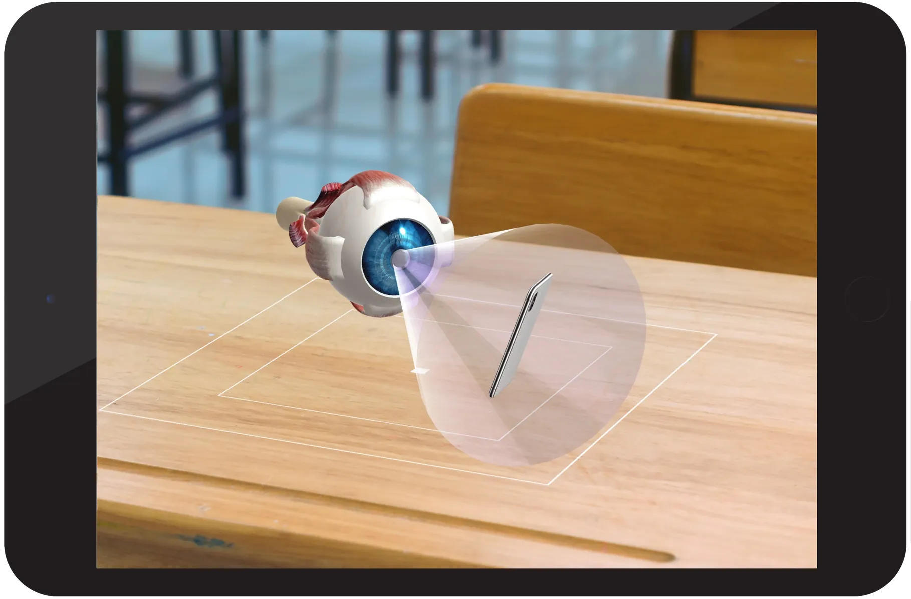 AR screenshot on tablet